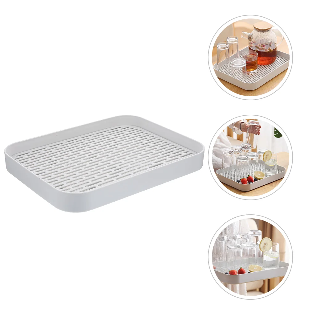 

Drying Pad Detachable Draining Tray Bathroom Plate Tea Pot Desk High Capacity Water Sink Coffee Kitchen Counter Pp