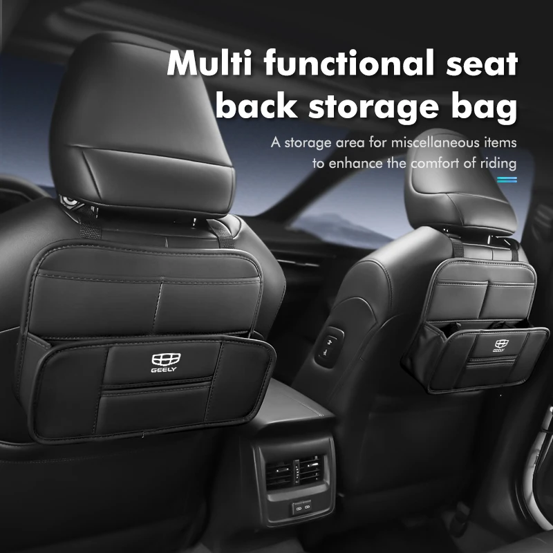 Кожаная сумка-Органайзер на спинку сиденья автомобиля многофункциональная