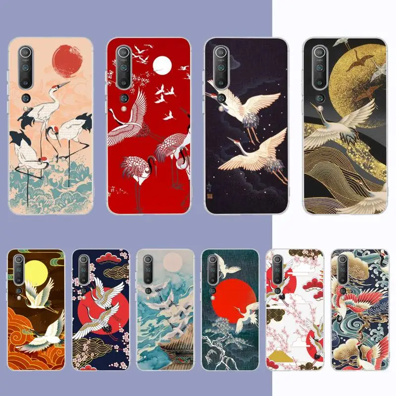 

RuiCaiCa Crane Phone Case for Samsung S21 A10 for Redmi Note 7 9 for Huawei P30Pro Honor 8X 10i cover