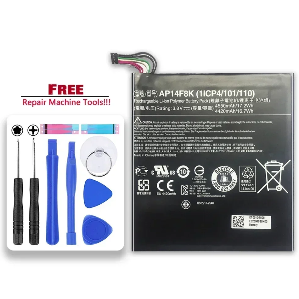 Литий-ионный полимерный аккумулятор для ноутбука AP14F8K 4550 мАч Acer Iconia Tab A1-850 B1-810 B1-820