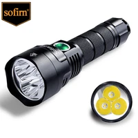 sofirn c8f led powerful flashlight 21700 lantern cree xpl 3500ml lantern torch with power indicator 18650 flashlight outdoor