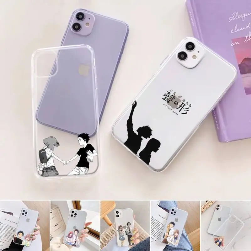 

A Silent Voice Phone Case For iphone 13 12 11 Mini X XS XR Pro Max 8 7 6s 6 5 5s 5c SE Plus Transparent Soft