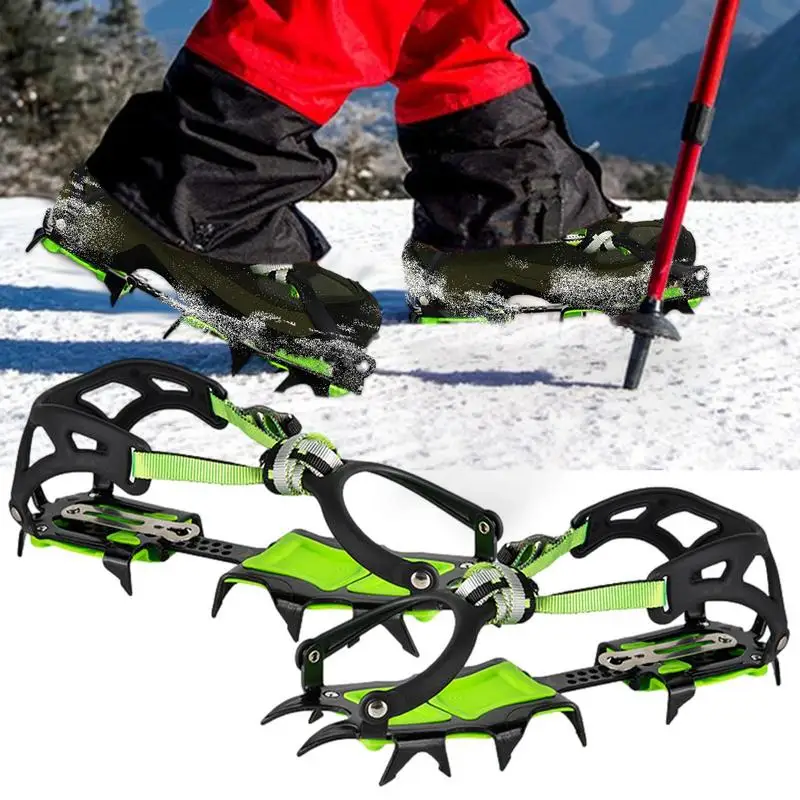 

Climbing Crampons High-Density Manganese Steel Outdoor Ski Crampons Ice Climbing Hiking Crampons For Complex Outdoor
