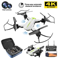 ky605 drone 4k hd dual camera wifi aerial photography quadcopter professional stable gimbal height hold obstacle rc helicopters