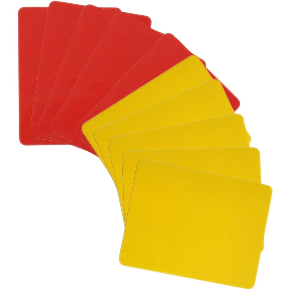 

10 Pcs Portable Referee Cards Red Accessories Practical Yellow Soccer Football Match Wallet Suite Standard