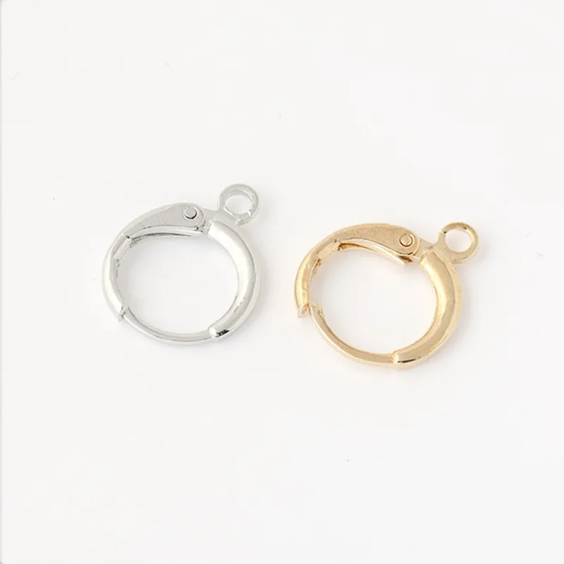 

100 шт., латунные серьги-клипсы, 11 мм, 13 мм