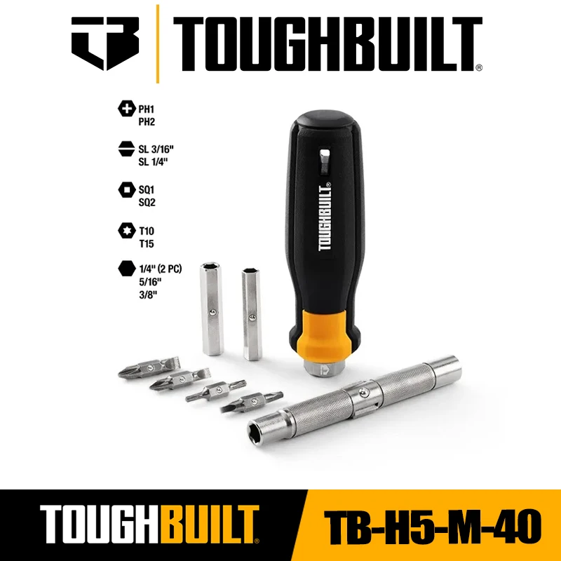 

TOUGHBUILT TB-H5-M-40 Многобитная отвертка 12-в-1