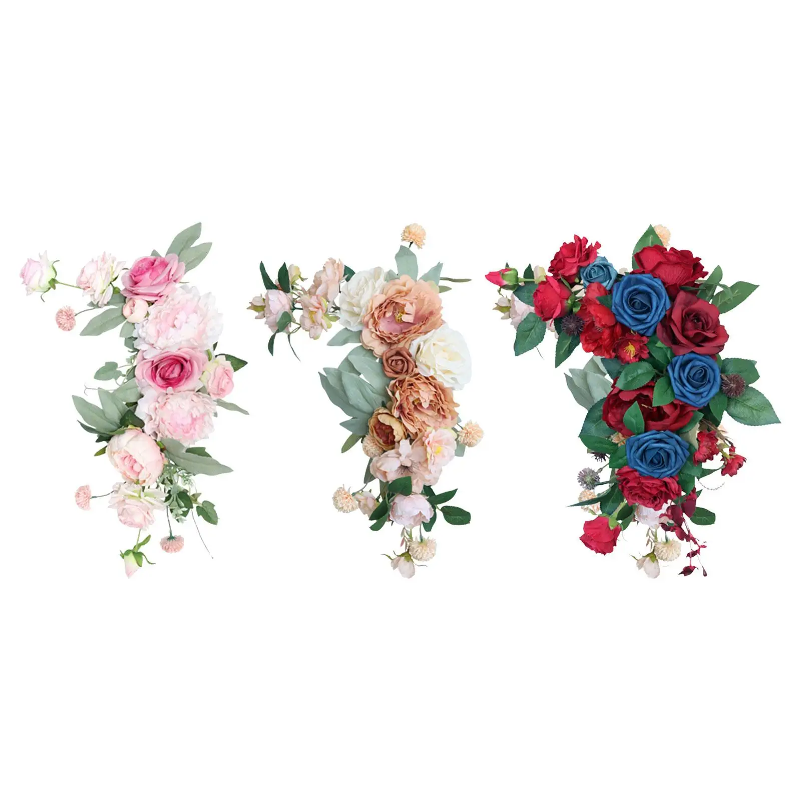 

Artificial Flower Swag Fake Peony Silk Flowers for Backdrop Front Door