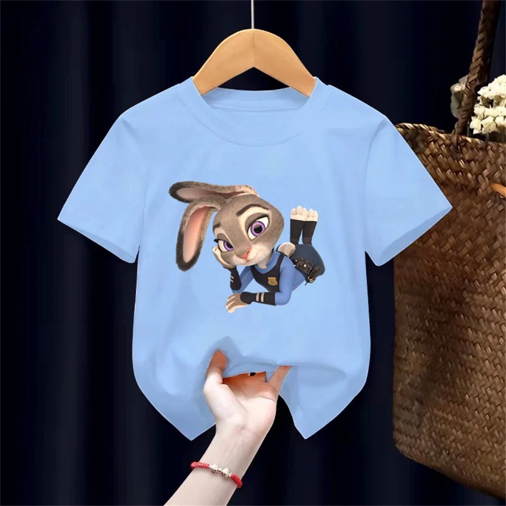 Летние мультфильмы Disney Zootopia! Совершенно новые милые модные футболки в стиле