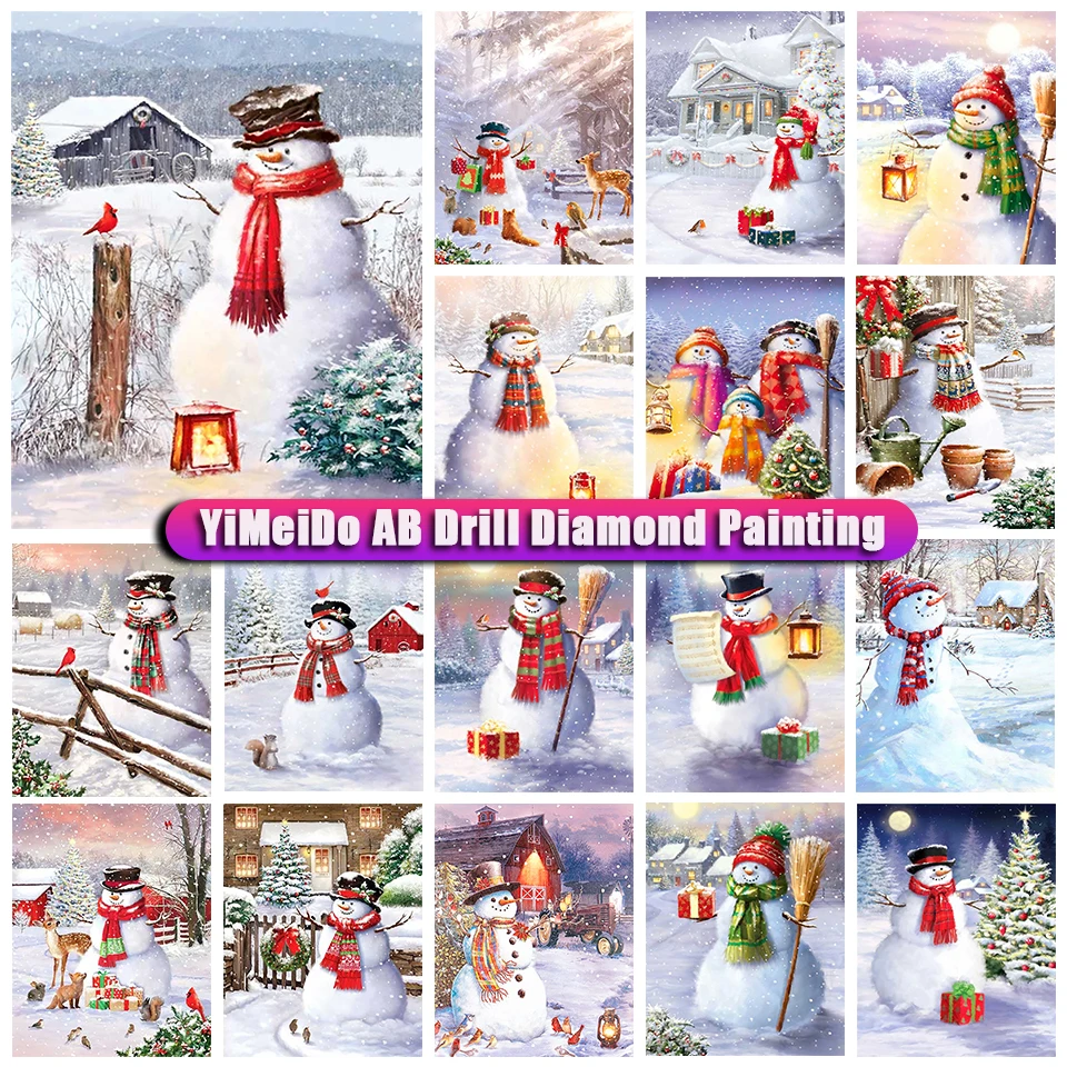 

YIMEIDO 5D DIY сумка на молнии Рождество AB алмазная живопись ручной работы DIY снеговик Алмазная Бриллиантовая вышивка Декор