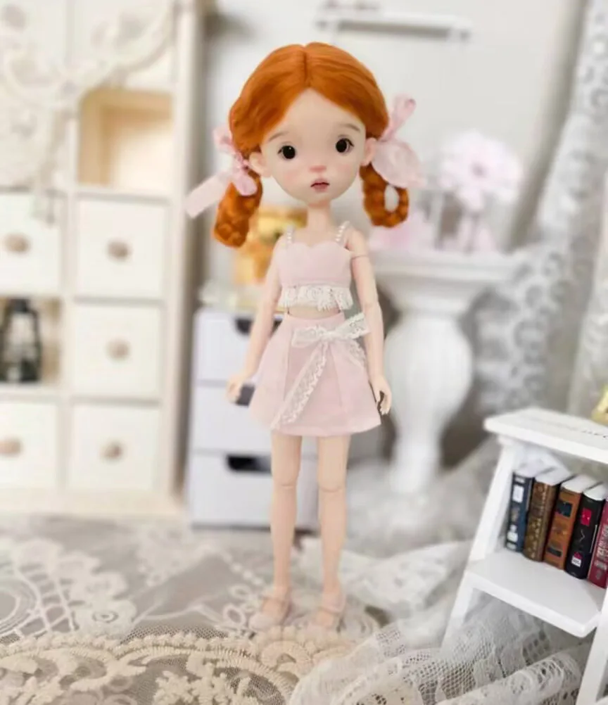 2 шт. милая майка Blythe/landoudou юбка розового/синего цвета (подходит для Lulu ymy24 Ob22 24)