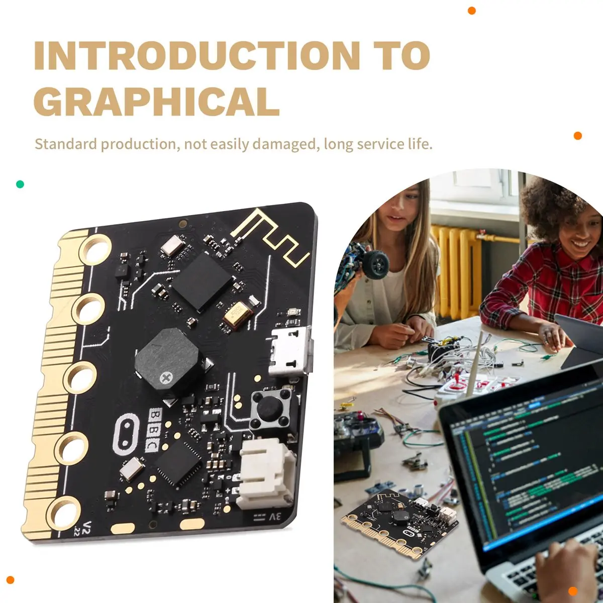 Фото Набор материнских плат Dynamic BBC Micro:bit V2.2: Введение в графическое программирование на Python для начальной и средней школы №5