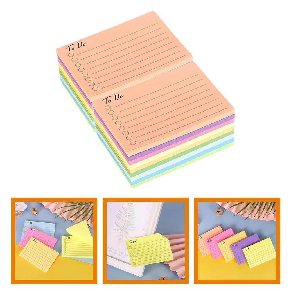 

18 Pcs Colored Sticky Notes School Memo Stickers Students Pads Tabs Self-adhesive Useful Fluorescent Paper Book Tearable Office