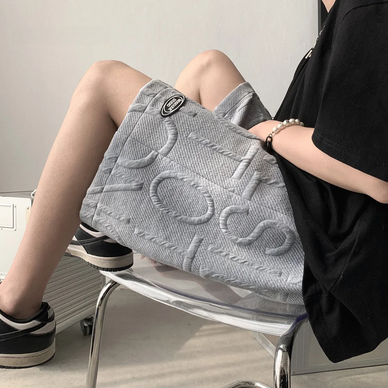 Распродажа утечка ~ торговый центр закрытые вафельные шорты мужские свободные