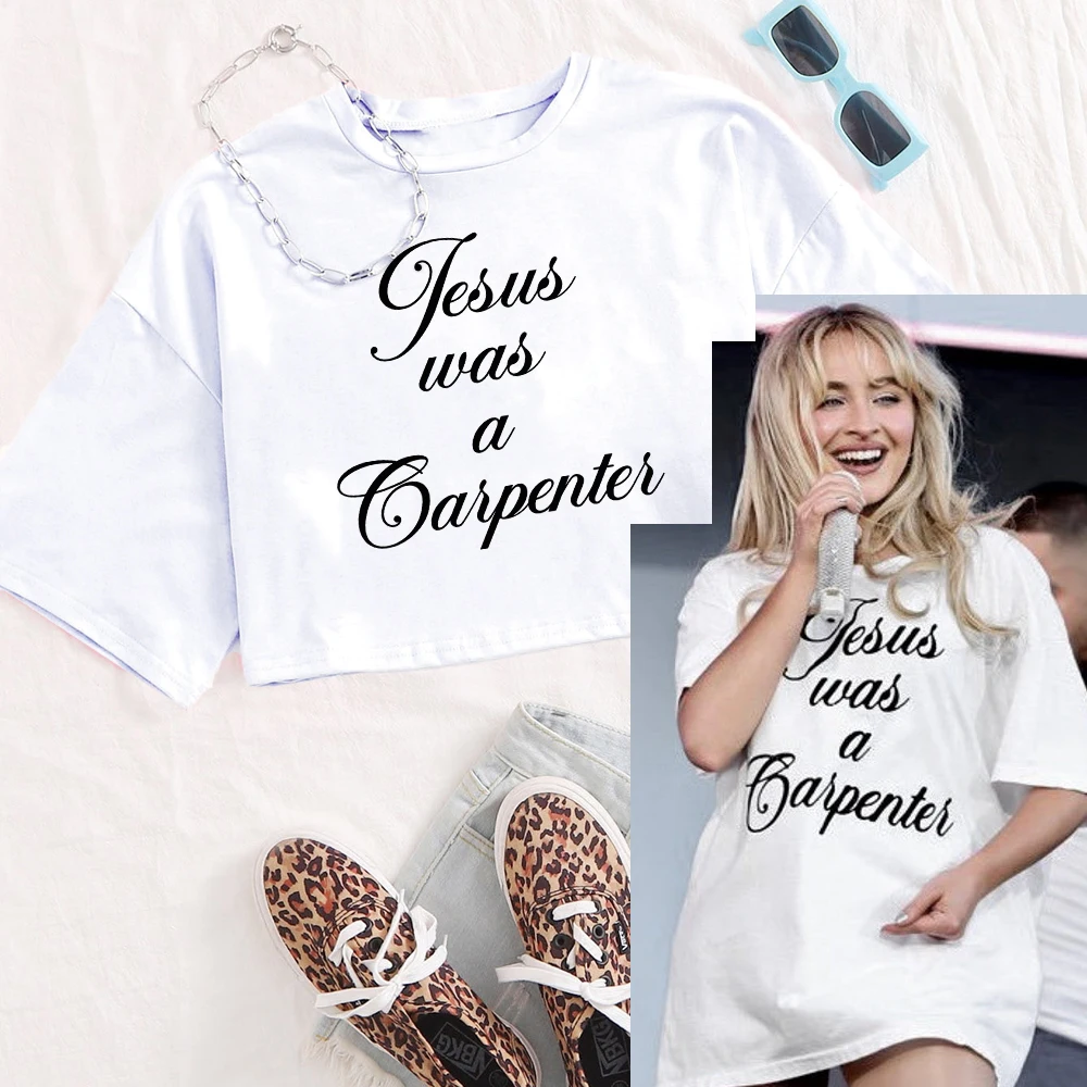 Sabrina плотник Иисус Плотницкий Девушки O-образный вырез повседневная женская