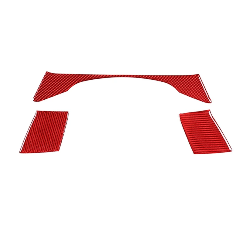 

Car Soft Carbon Fiber Dashboard Border Cover Trim for Honda Civic 2022 Red