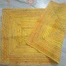 Rug Natural Jute and Cotton Hemp Hand Braided Carpet Modern Living Area Rugs Outdoor or Indoor Jute Mat Carpet (4)