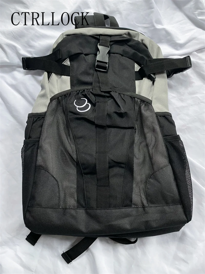 CTRLLOCK шикарный цветной лоскутный Techwear ремни с пряжкой Базовый Рюкзак Черный Серый