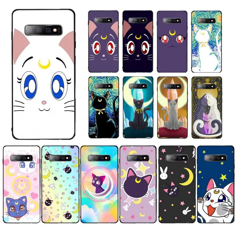 

BANDAI Sailor Moon cat Phone Case for Samsung S10 21 20 9 8 plus lite S20 UlTRA 7edge