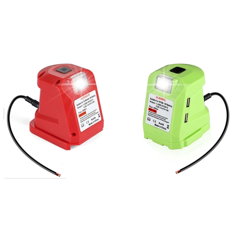 

Adapter LED Working Lamp Converter Battery Adapter for Lithium Battery