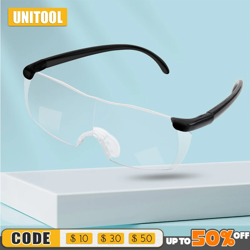 

Portable 250 Degree Magnifier Eyewear 1.6x Magnifier For Embroidery Large Reading Magnifier Headband Lupa