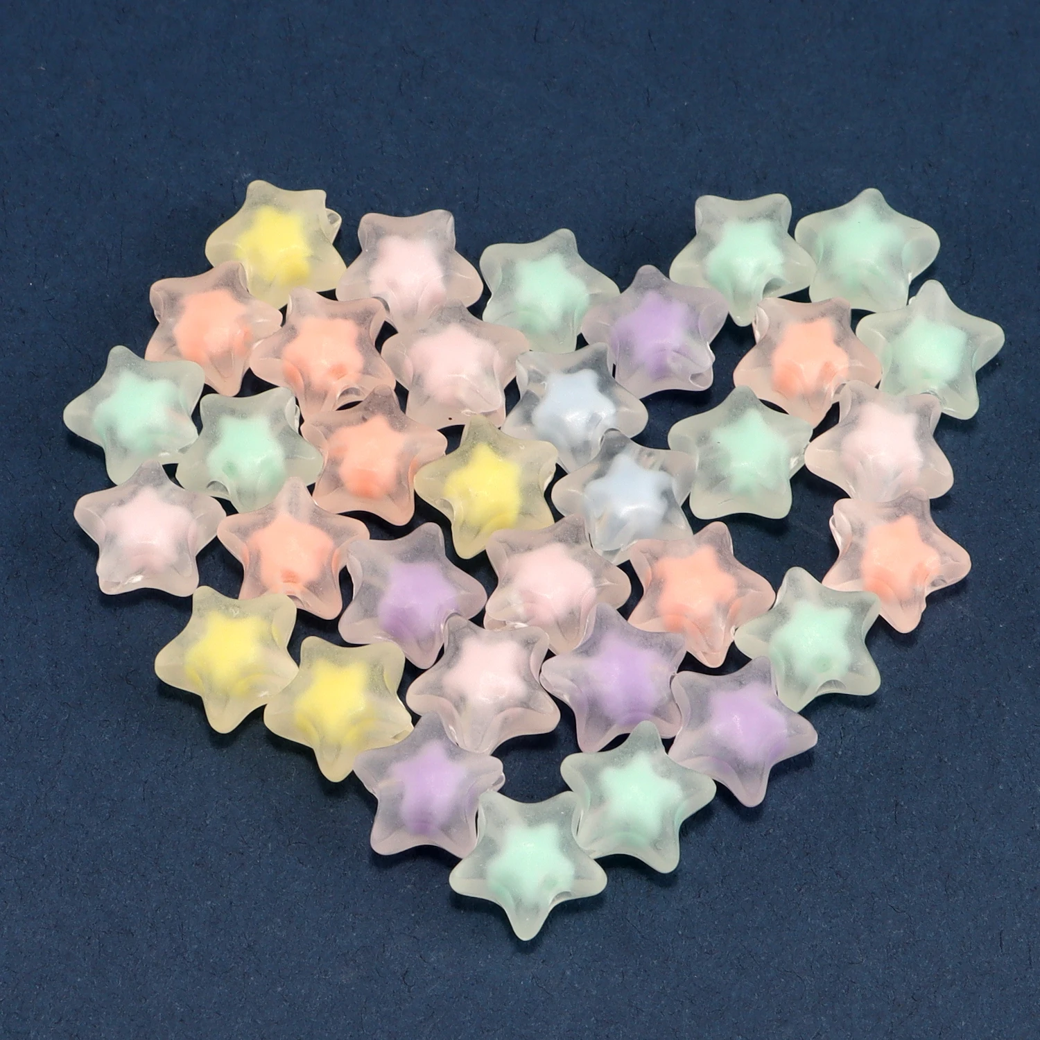 

200pcs 10mm Acrylic Mixed Color Pentagram Beads DIY Earrings Bracelet Necklace Pendant Jewelry Accessories Handmade