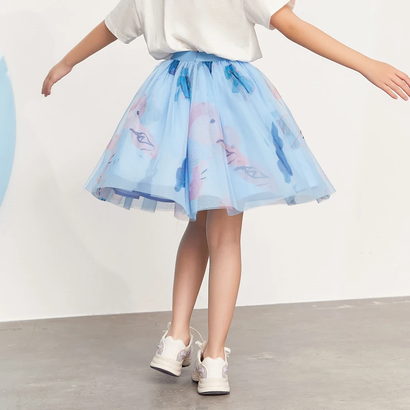 Детская юбка-трапеция Amii мини-юбка для девочек милые летние детские юбки одежда