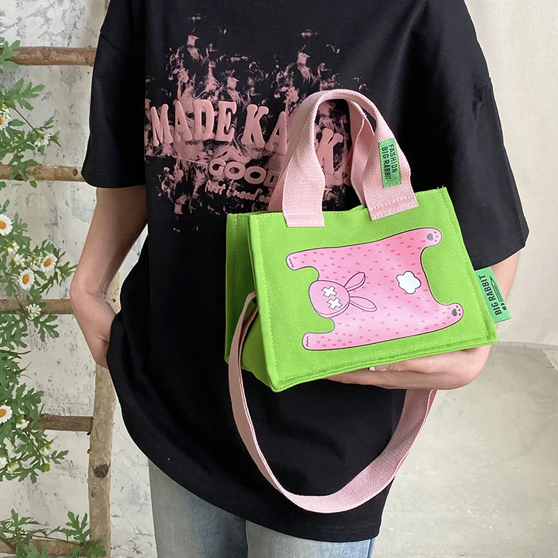 

Fashion Canvas Shoulder Bag Summer High Capacity Messenger Bag Cute Wallet and Handbag Designer Cross Body Bag Women's Bag