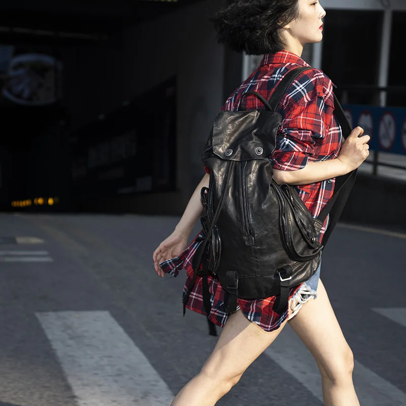 

Genuine Leather Backpacks For Women Luxury Designer Backpack Fashion Ladies Back Pack Bags Large Capacity Female Back Bags