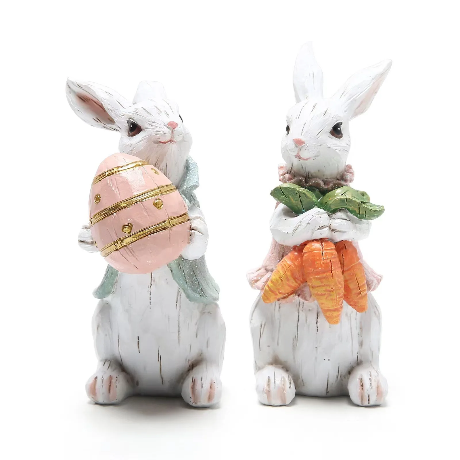 

Cute Easter Rabbit Holding Eggs Ornaments Easter Bunny Holding Carrots Ornaments Happy Easter Party Decoration For Home Toy Gift