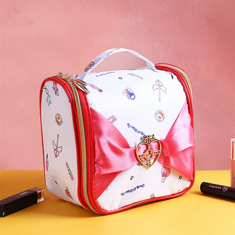 

Japanese Sailor Moon Make Up Bag Travel Toiletry Storage Bag Cartoon Cute Large Capacity Cosmetic Bag