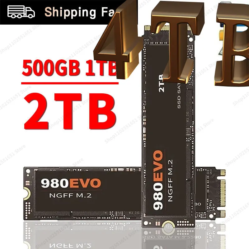 

High Capacity SSD 4TB 2TB High Speed Internal Hard Drive NGFF M.2 Solid State 1TB Hard Disk for Notebook/Laptops Free Shipping