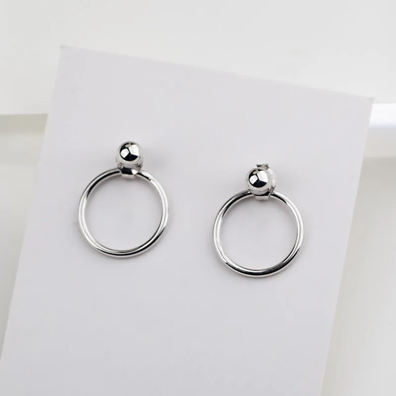 Модные круглые серьги-гвоздики для женщин и девушек ювелирные изделия в стиле