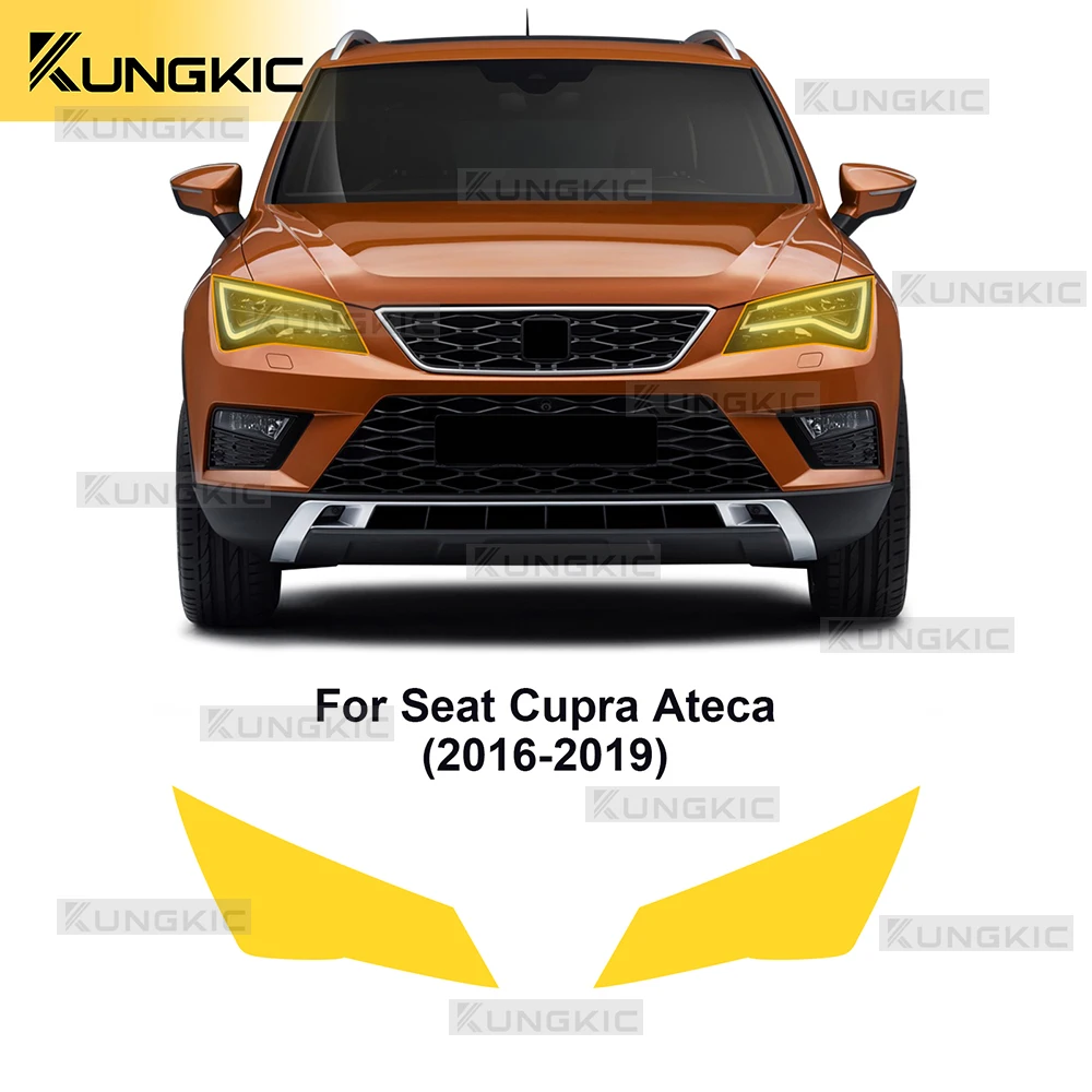 Фото Для Seat Cupra Ateca 2016 2017 2018 2019 фара из ТПУ, стойки B, защитная пленка для дверной чаши, наклейка против царапин, дымчатая прозрачная PPF №1