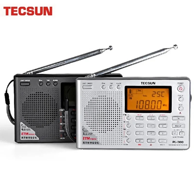 Tecsun PL-380 DSP PLL FM MW SW LW цифровое стерео радио приемник с мировым диапазоном