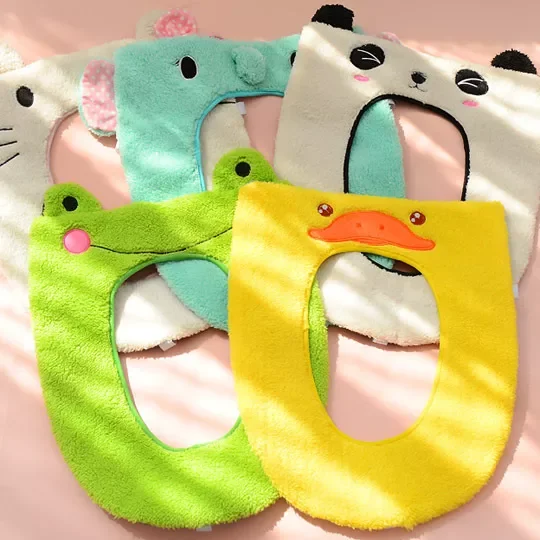 

2022 Warmer Health Toilet Closestool Seat Cover Soft Warm Long Plush Toilet Seat Cover Mat Pad