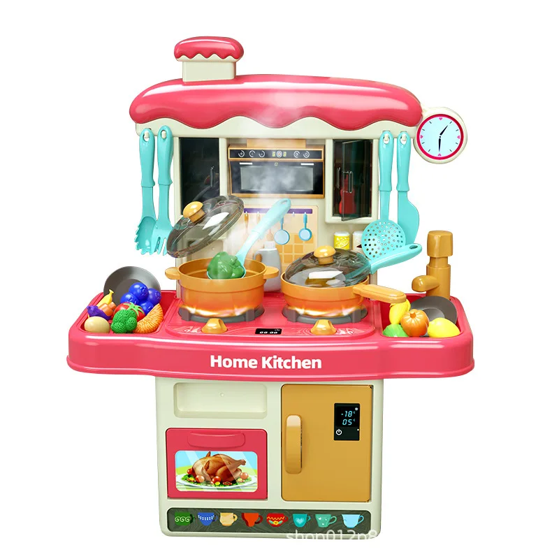 Дешево Детский кухонный игрушечный набор, миниатюрная имитация кухонной утвари для девочек, для домашнего приготовления пищи, для детей 3 лет, 4 мал...