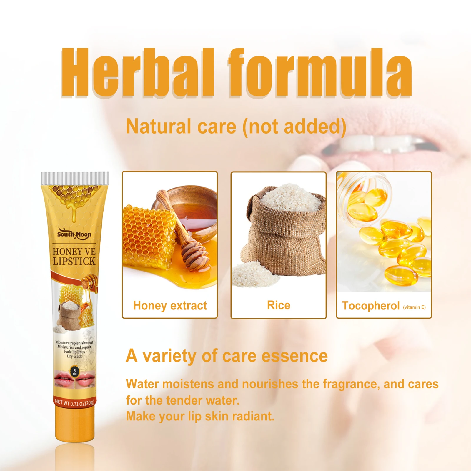 Натуральный оригинальный увлажняющий бальзам для губ с пчелиным воском |