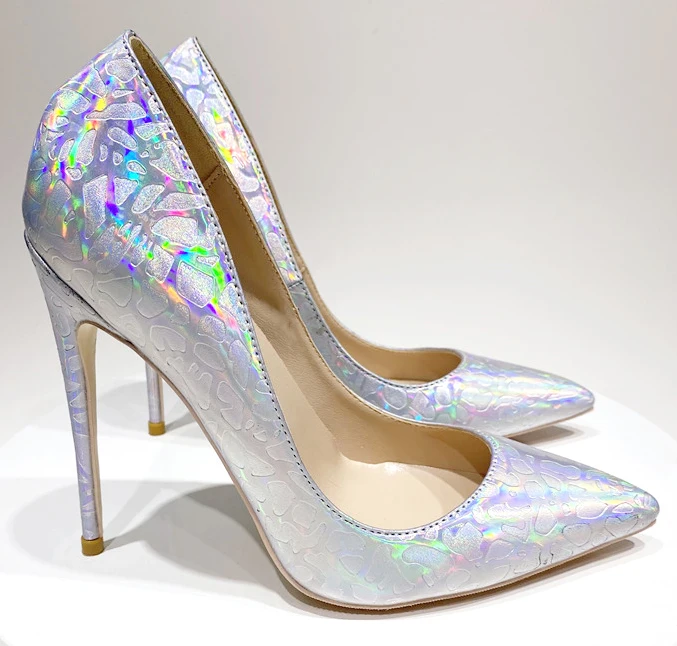 

Colorful sliver pointed toe 12cm 10cm 8cm high thin wedding heels work dating shallow sexy fashion elegant slip on women pumps