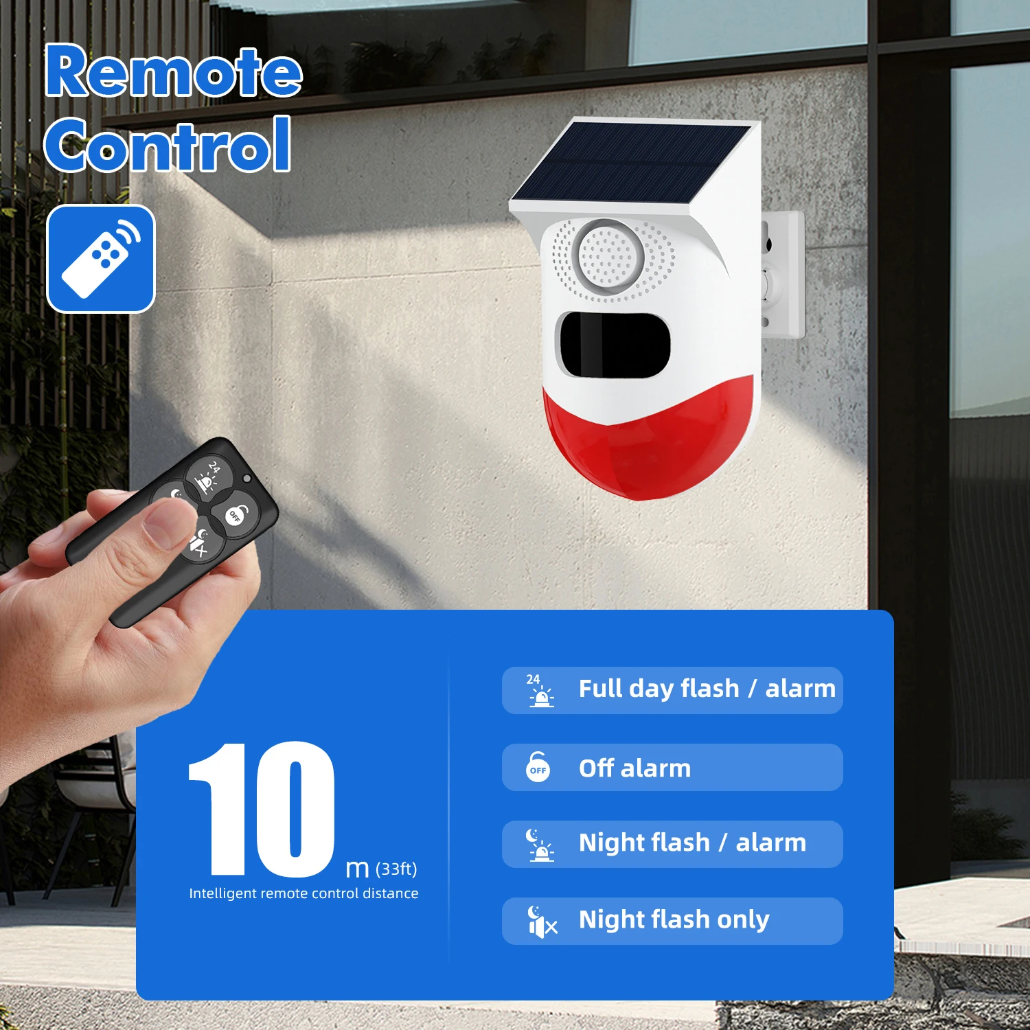 Wi-Fi-датчик движения Tuya на солнечной батарее 120 дБ |