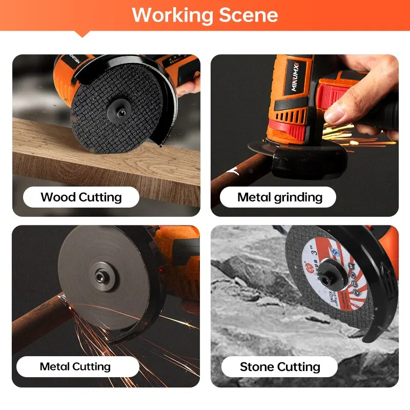 MINUMX 12V Brushless Angle Grinder 19500RPM Mini Cordless Polishing Grinding Diamond Machine Electric Power Tools For Home 5