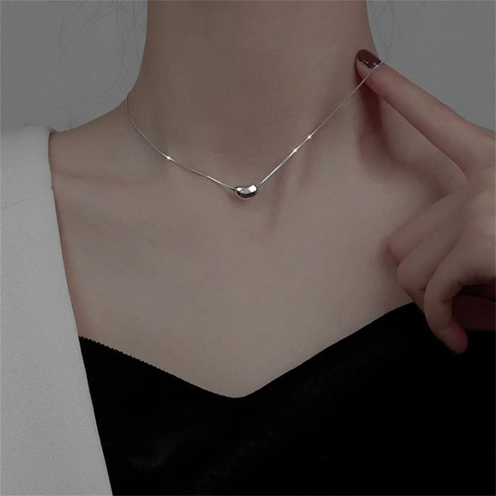 

Korean Style Stainless Steel Chain Choker Pendant Gold/Silver Color Necklace Luxury Designer Jewelry Accessories For Women Gift