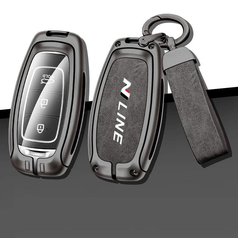 Кожаный чехол для автомобильного смарт-ключа из цинкового сплава защитный Hyundai N