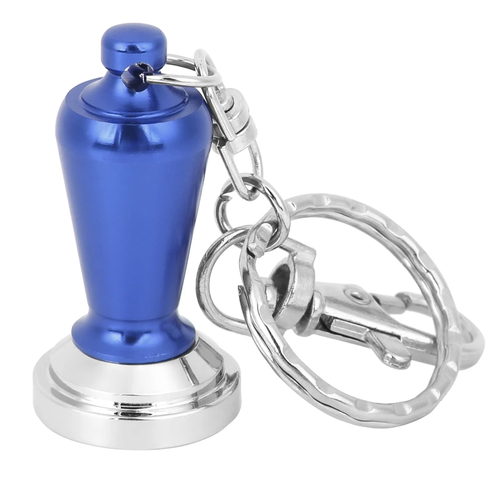 

Mini Coffee Tamper Key Chain Powder Hammer Key Ring Coffee Appliance Pendant Peripheral Gifts CollectionDark Blue