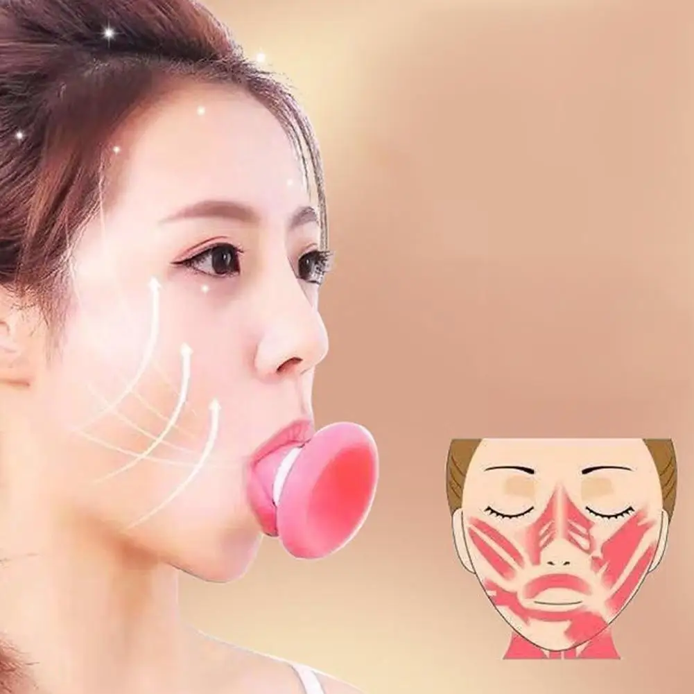 

Silicone Mouth Jaw Exerciser Slimming Face Lift Tool Exerciser Double Lifting Wrinkle Blow Thin Removal Chin Face Breath V A3C5