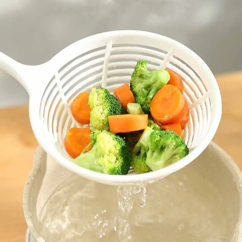 

Kitchen Silicone Large Colander Long Handle Spoon High Temperature Non-stick Pan Strainer Hanging Kitchenware Kitchen Tools