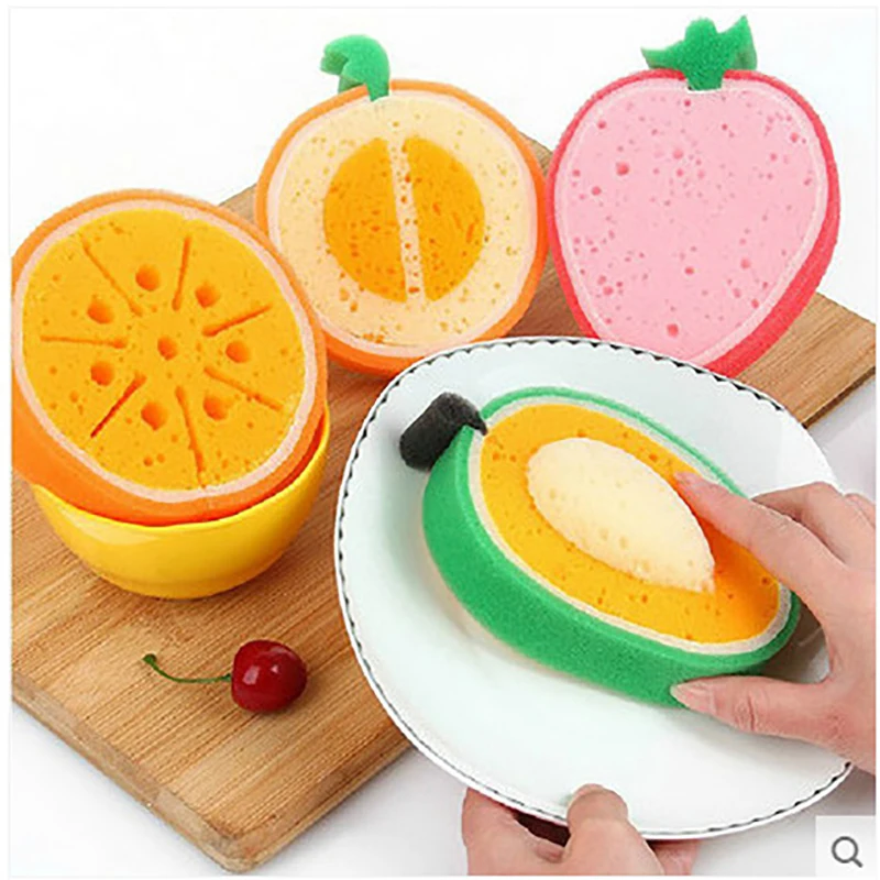 

Kitchen Cleaning Sponge Fruit Type Thickened Sponge Wipe Multifunctional Decontamination And Washing Dishes