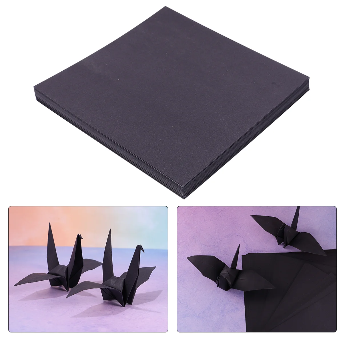 

Бумажный складной квадратный кран для оригами, листы для поделок, черные игрушки, ручная расцветка, детское строительство, китайский лист с...
