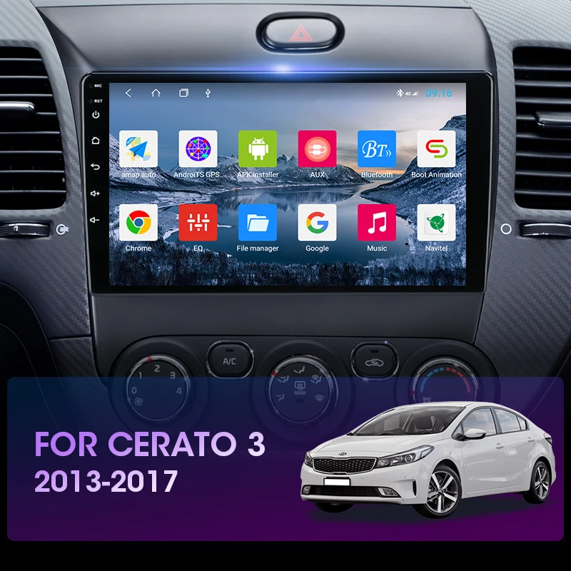 vtopek 9 4gwifi 2din android 10 car radio multimedia video player navigation gps for kia k3 cerato forte 2013 2017 3 yd tuner free global shipping