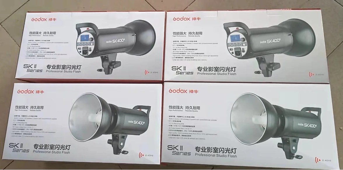 Профессиональная студийная стробоскопическая вспышка Godox SK400II 400Ws GN65 со